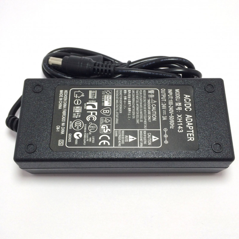 POWER ADAPTER, AC/DC, SWITCHING, 24VDC 3A, CEN+