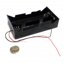 BATTERY HOLDER, Dx4, W/ WIRE