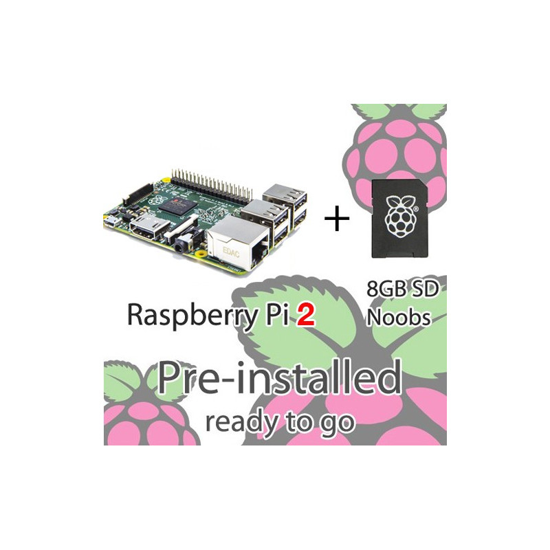 RASPBERRY PI 2 MODEL B WITH 8GB NOOBS RASPBERRY PI 2 MODEL B WITH 8GB NOOBS