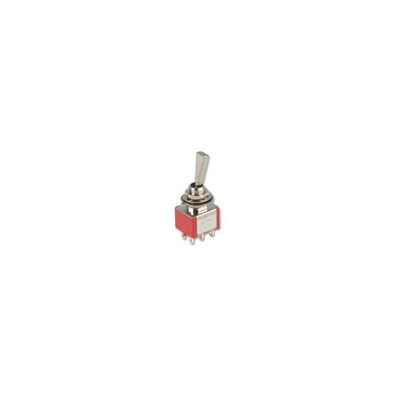 TOGGLE SWITCH,DPDT,ON-ON,5A,SOLDER LUG,FLAT KNOB