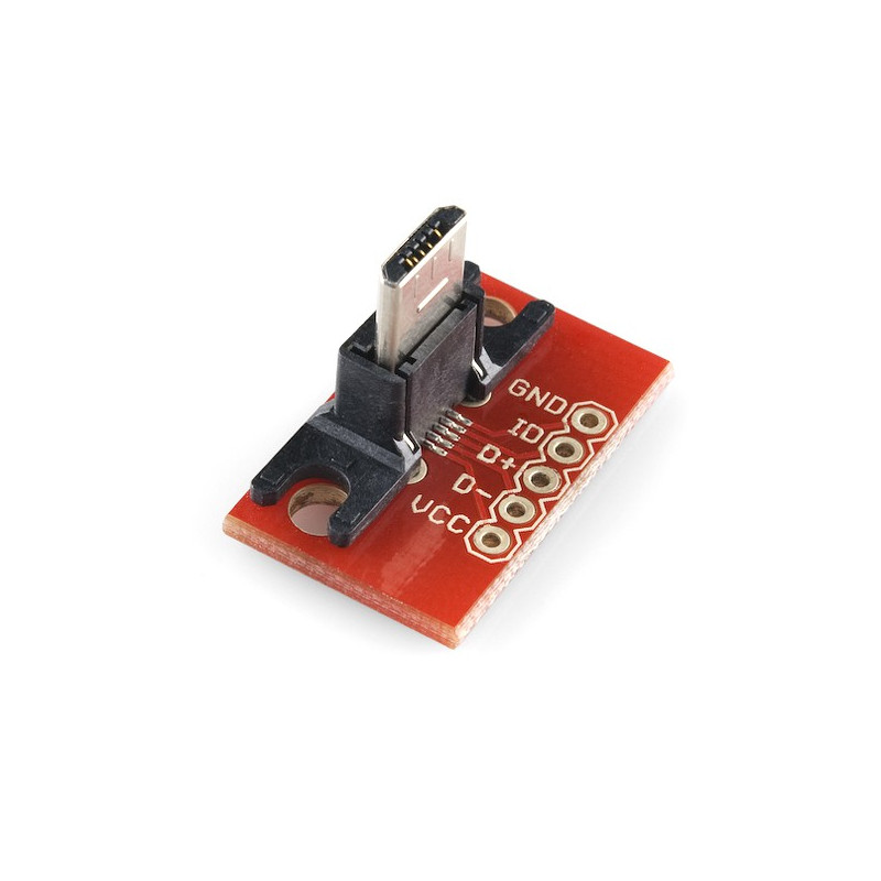 USB MICRO B PLUG BREAKOUT AT 90 DEGREES ANGLE