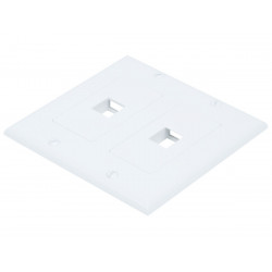 WALL PLATE 2-GANG FOR KEYSTONE 2 HOLE WHITE