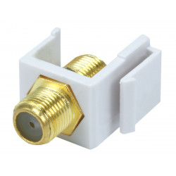 KEYSTONE F CONNECTOR (F/F) INSERT SJ-F WHITE