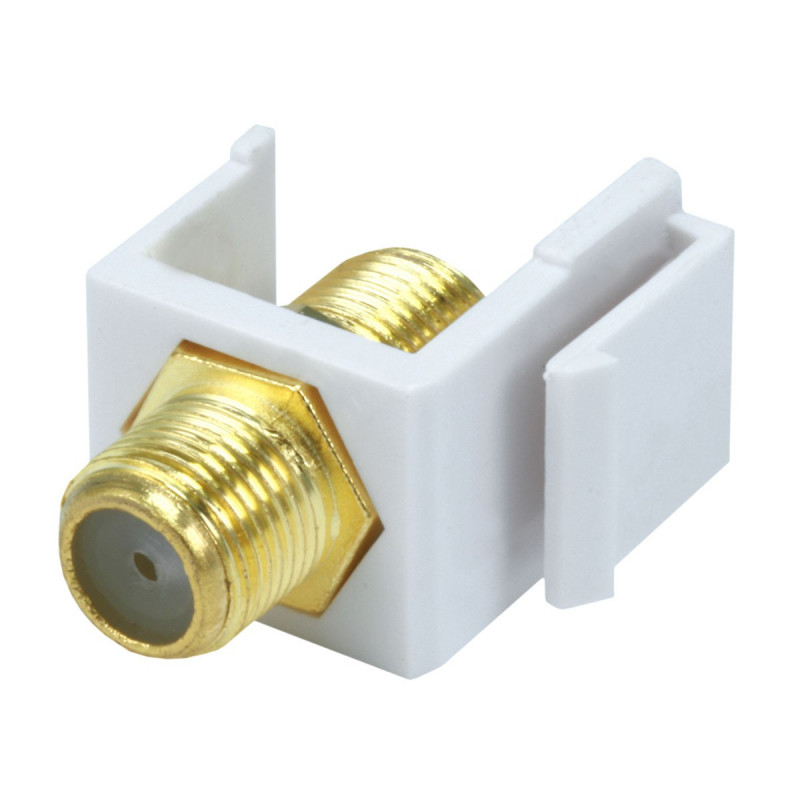 KEYSTONE F CONNECTOR (F/F) INSERT SJ-F WHITE