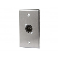 WALL PLATE XLR MALE ONE PORT