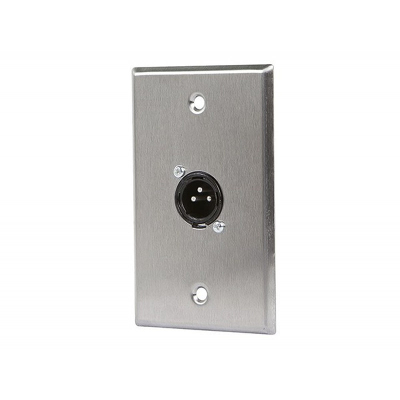 WALL PLATE XLR MALE ONE PORT