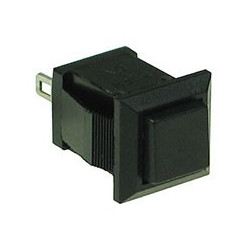 PUSH BUTTON SQUARE TB-04 1A 125VAC (BLACK) MOMENT.