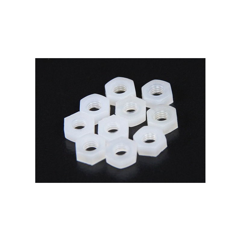 SCREW NYLON PLASTIC M3 NUT 10PCS