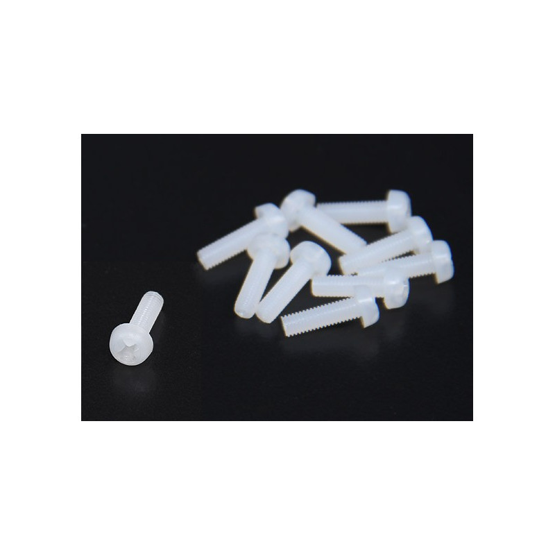 SCREW NYLON PLASTIC M3 10MM 10PCS