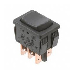 ROCKER SWITCH DPDT (ON)-OFF-(ON) 125V 13A