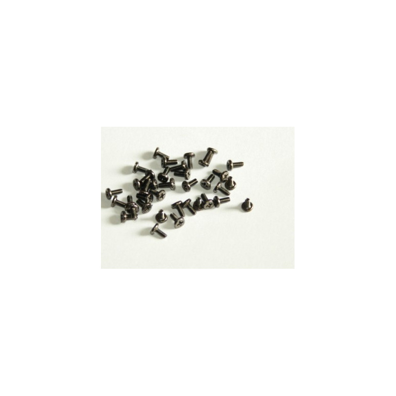 SCREW MAC 1.7X4MM BLACK ROUND 100PC/PKG