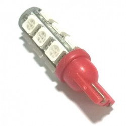 LED T10-5050-13SMD, RED, 12V