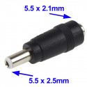 POWER PLUG ADAPTER 2.1 X 5.5 (F) TO 2.5 X 5.5 MM (M)