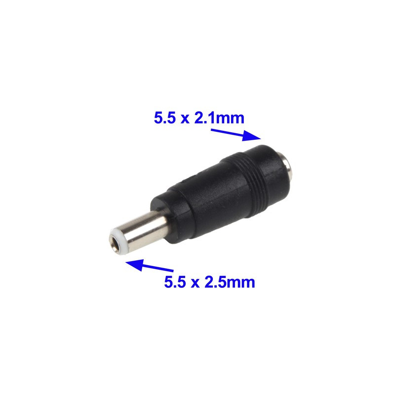 POWER PLUG GENDER CHANGER 2.1MM TO 2.5