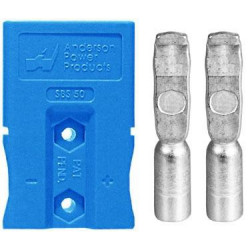 CONNECTORS, ANDERSON, MODEL: SBS50 BLUE 8AWG