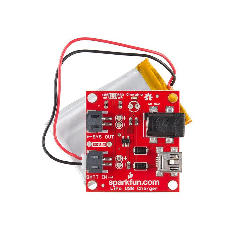 LIPOLY CHARGER BREAKOUT SINGLE CELL 3.7V