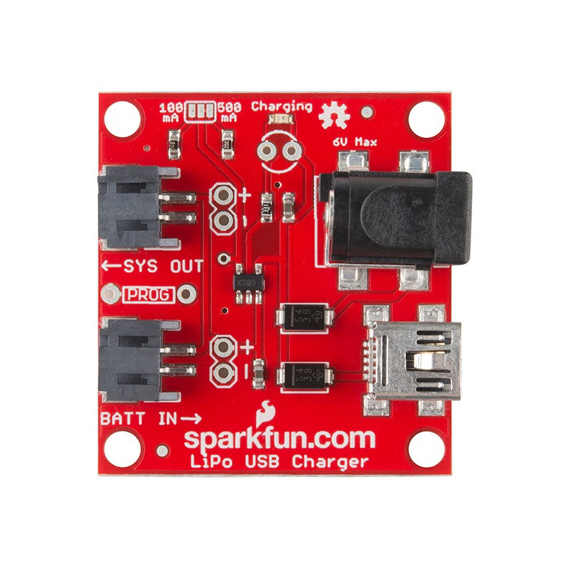 LIPOLY CHARGER BREAKOUT SINGLE CELL 3.7V