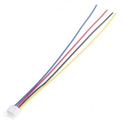 JUMPER WIRE ASSEMBLY, JST, 4PIN, W R/A HEADER