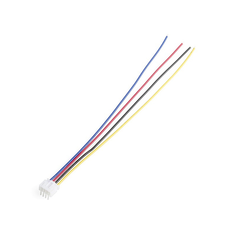 JUMPER WIRE ASSEMBLY, JST, 4PIN, W R/A HEADER