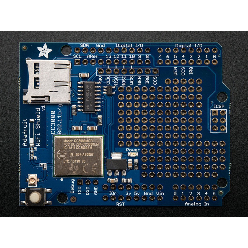 CC3000 WIFI BREAKOUT SHIELD W/ UFL FOR EXT ANTENNA