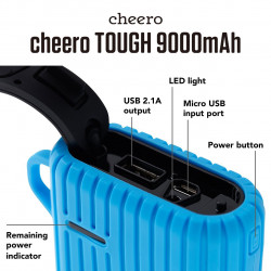 CHEERO TOUGH 9000mAh BLUE IP66 WATER RESISTANT