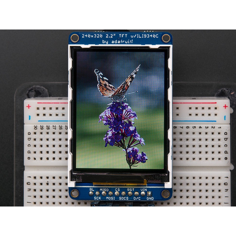 2.2" 18 BIT COLOR TFT LCD DISPLAY W/ MICROSD