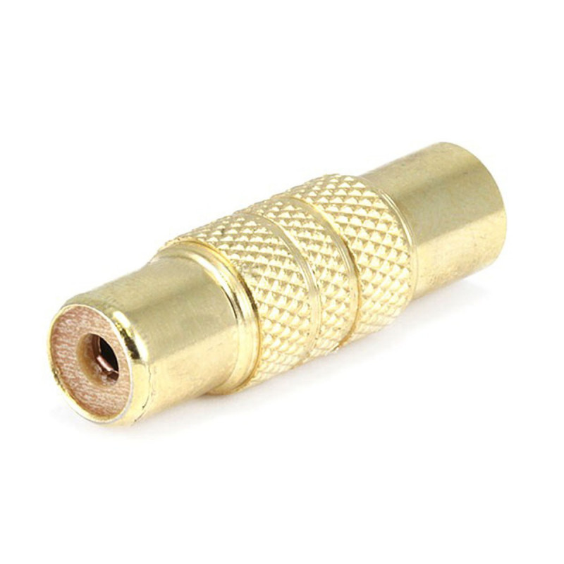METAL RCA JACK TO JACK ADAPTER - GOLD PLATED