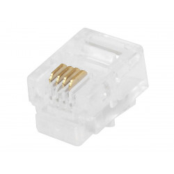 TEL. PLUG 4-PIN 6P/4C 12-254-0 4PCS