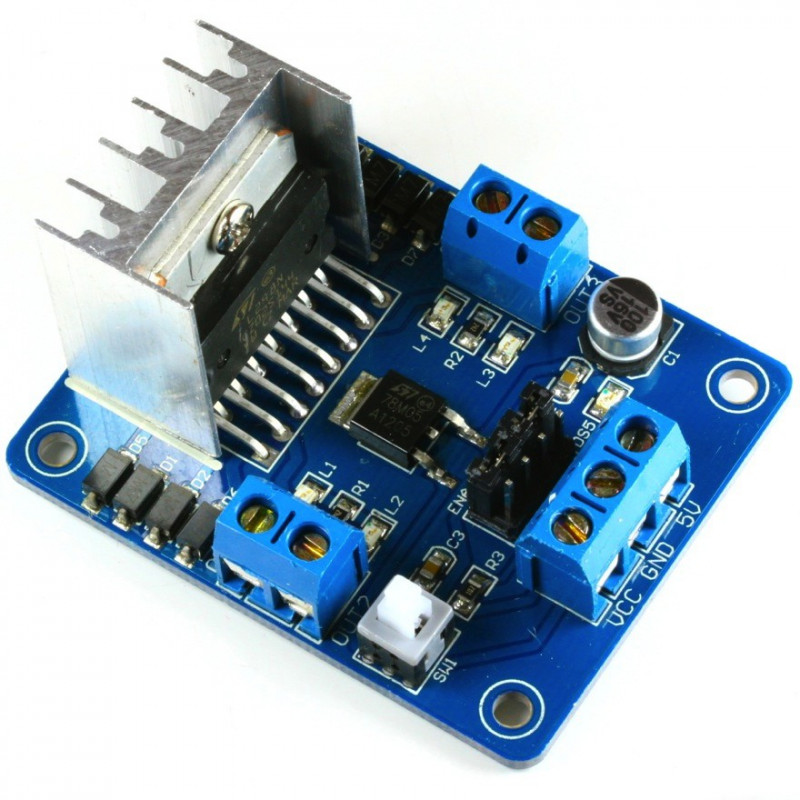 l298n motor driver control rgb leds