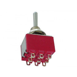 TOGGLE SWITCH,3PDT,ON-ON,5A,SOLDER LUG