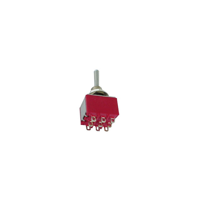 TOGGLE SWITCH,3PDT,ON-ON,5A,SOLDER LUG