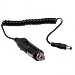 AUTO LIGHTER PLUG W/CURLY CORD, 2.1MM STRAIGHT