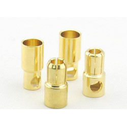 CONNECTORS, BANANA 6.0MM GOLD M/F (2 SETS)