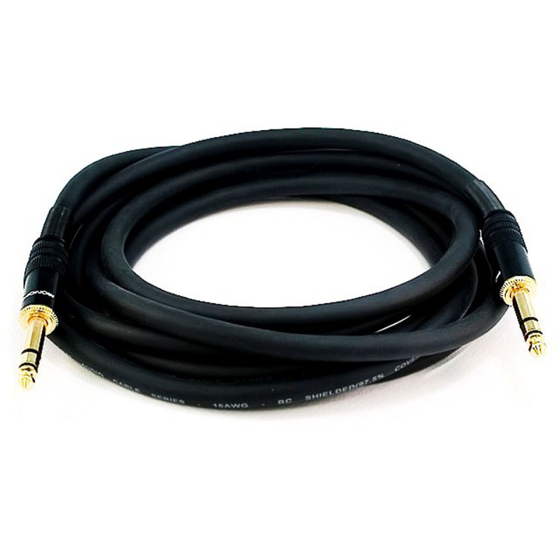 AUDIO CABLE, 1/4" TO 1/4" STEREO, 3M(GOLD PLATED)