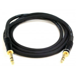 AUDIO CABLE, 1/4" TO 1/4" STEREO, 2M(GOLD PLATED)