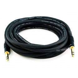 AUDIO CABLE, 1/4" TO 1/4" STEREO, 7.5M GOLD PLATED