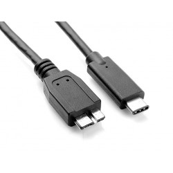 USB CABLE, USB 3.1 C (M) TO USB 3.0 MICRO-B (M) 1M