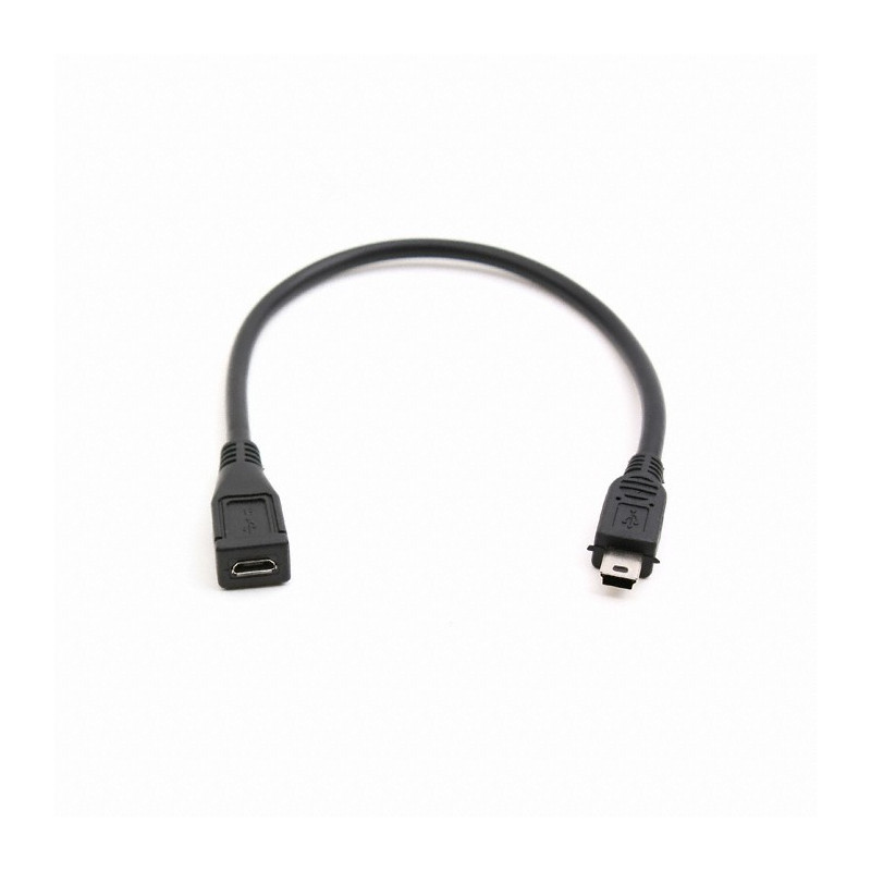 MINI(M) TO MICRO(F) USB CABLE 0.5M