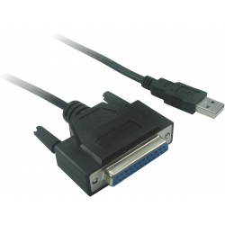 USB TO PARALLEL CONVERTER CABLE, 6FT, DB25F