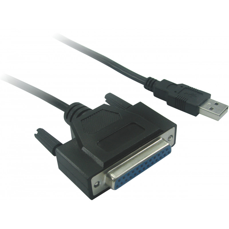 USB TO PARALLEL CONVERTER CABLE, 6FT, DB25F
