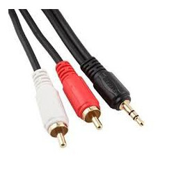 AUDIO CABLE, 3.5mm(M) TO 2 RCA(M), 1.8M