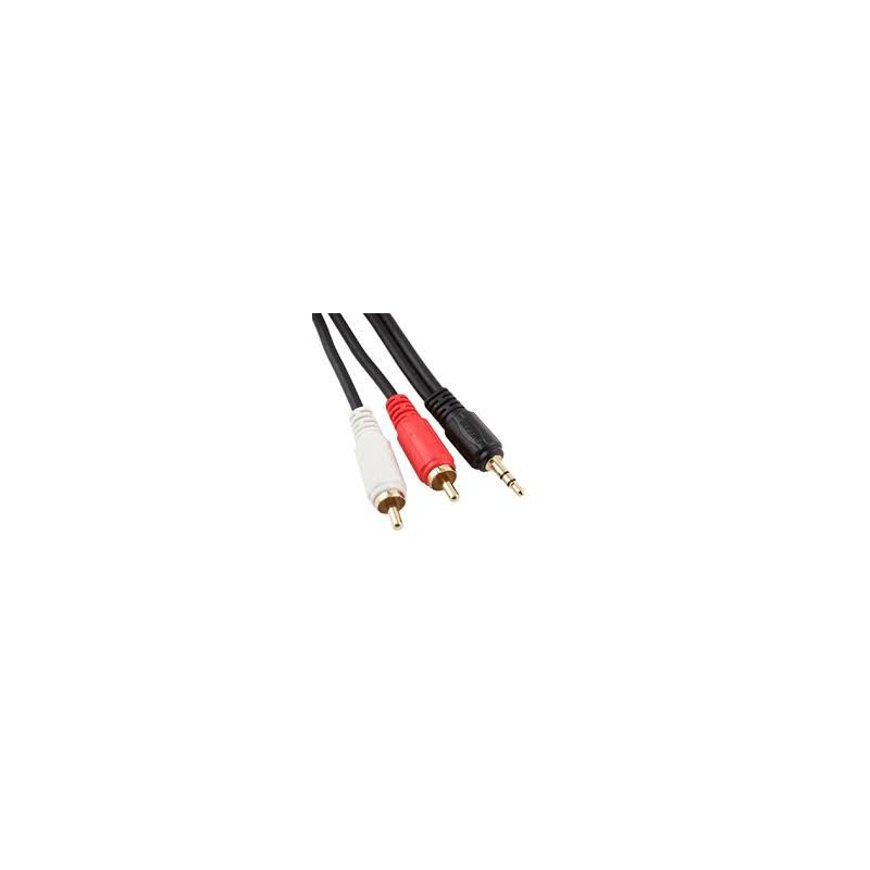 AUDIO CABLE, 3.5mm(M) TO 2 RCA(M), 1.8M