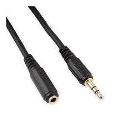 AUDIO CABLE, 3.5mm(F) TO 3.5mm(M), 1.8M