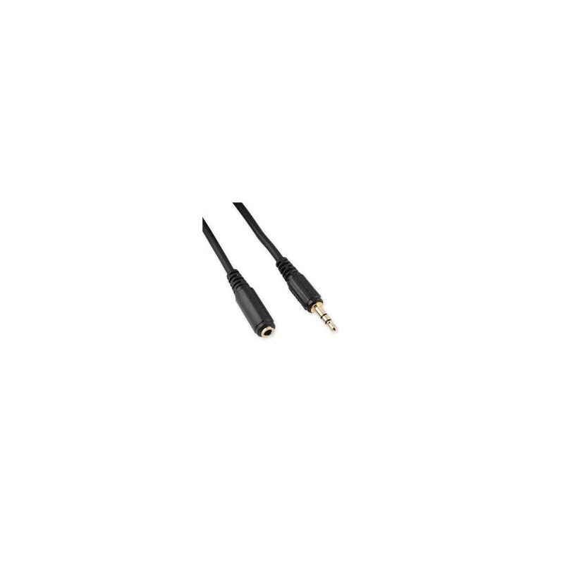 AUDIO CABLE, 3.5mm(F) TO 3.5mm(M), 1.8M