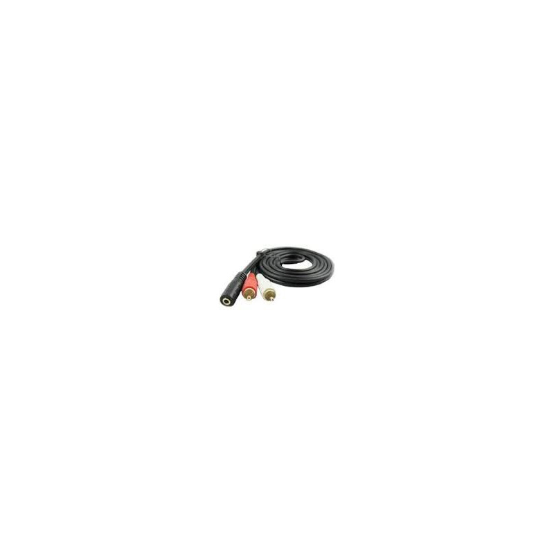 AUDIO CABLE, 3.5mm(F) TO 2 RCA(M), 1.5M