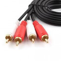 AUDIO CABLE, 2 RCA(M) TO 2 RCA(M), 3M QS401