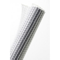 BRAIDED SLEEVING, F6 1/2", F6N0.50CW, CLR/WHITE