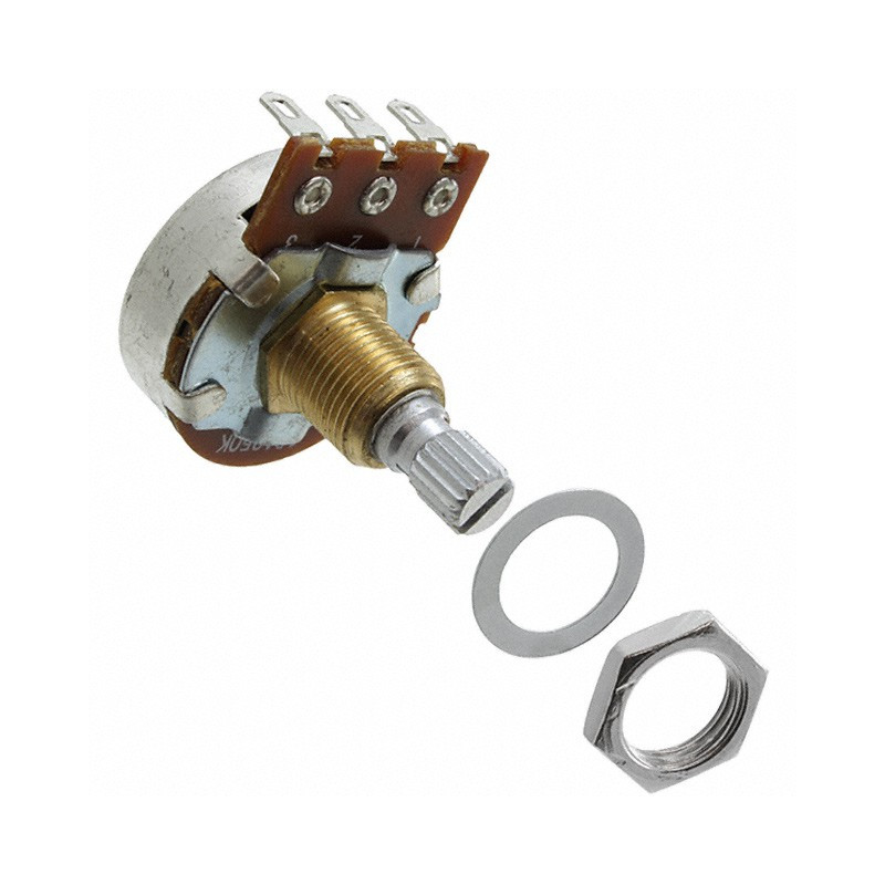 POTENTIOMETER, 250K, LINEAR, 24MM, KNURLED, LUGS