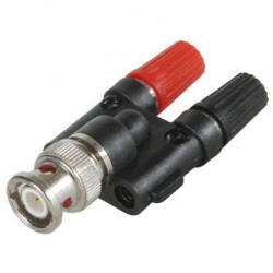 BNC PLUG TO DUAL BANANA BINDING POST ADAPTOR