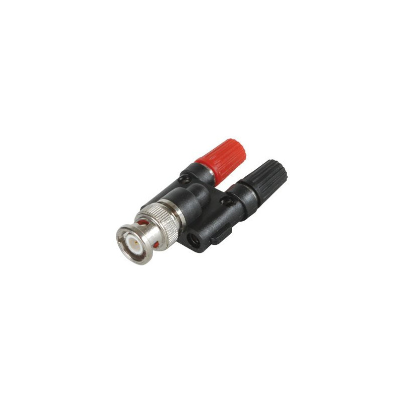 BNC PLUG TO DUAL BANANA BINDING POST ADAPTOR